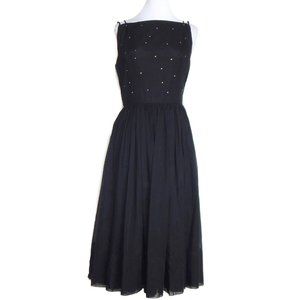 Vintage 1950's Hollywood Glamour Cocktail Party Dress Ro-Nel California S 1268
